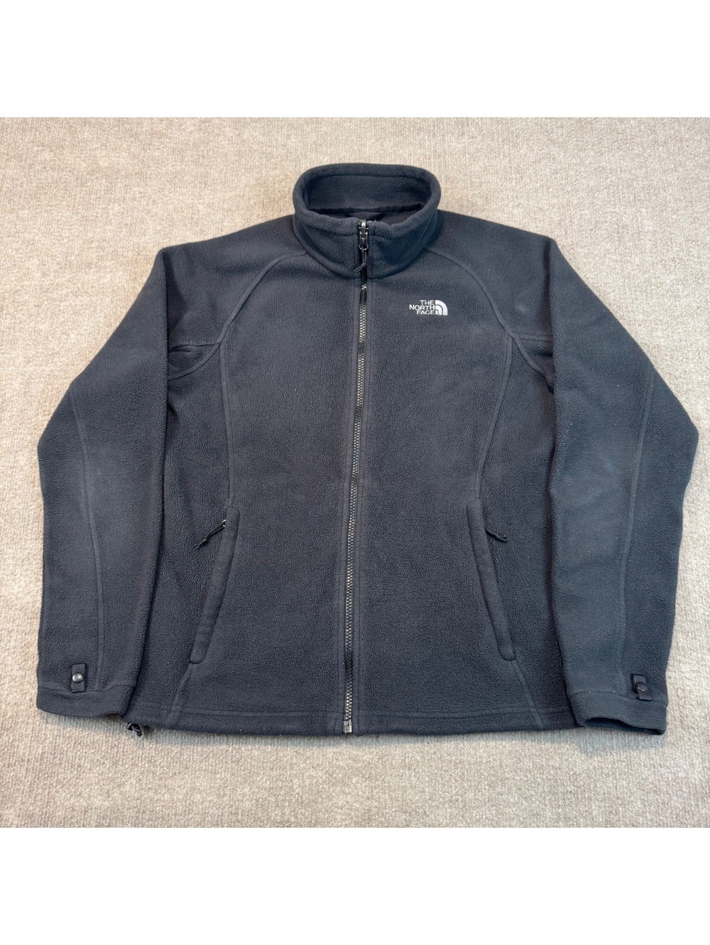 Women’s The North Face Black Fleece Zip Up Jacket Size Medium
